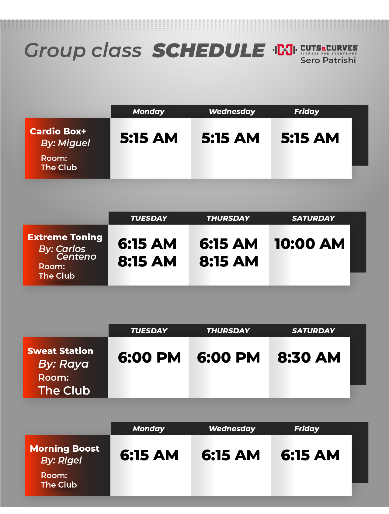 Group classes Cuts & Curves